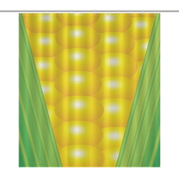 Corn Cob Print Shower Curtain Bathroom Curtains Waterproof Fabric Home Partition Screen Living Room