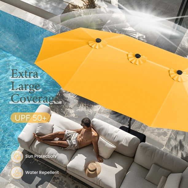 ebay patio umbrella replacement Patio Umbrella Canopy Top Cover Replacement SAND Fit 10Ft 8-rib Umbrella