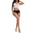 thumbnail image 2 of INSPIRE CHIC Women's Underpants Floral Lace Mid Rise Breathable Soft Underwear S Black, 2 of 4
