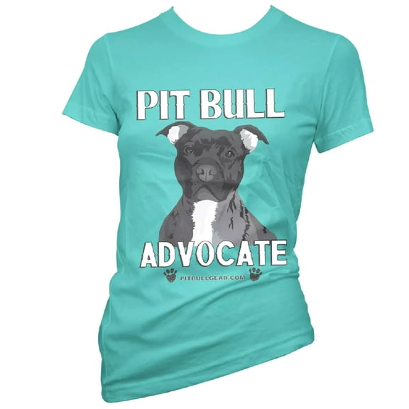 Pit Bull Advocate Junior Women's Tahiti Blue T-Shirt (Small)