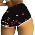 thumbnail image 2 of Byworldtasic Womens Shorts Women's Cute Micro Pajamas Shorts Heart-Shaped Gradient Print Sexy Elastic Waist Shorts, 2 of 5