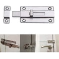 thumbnail image 2 of Pernos de puerta de 4 pulgadas, 2 piezas de pestillo de puerta corrediza de acero inoxidable, perno corredizo montado en superficie para todo tipo de puertas interiores, 2 of 5