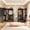 Black, variant on iSunirm Closet System with Drawer, 54''W Walk-in Closet Organizer System 2-Piece Set with Hanging Rods and Pant-Rack, Storage Unit for Closet, Bedroom, Black