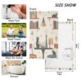 thumbnail image 6 of Yayeee 2 Pack Hand Towels for Bathroom 100% Cotton 16" x 28" Soft Absorbent Kitchen Towel, Cats Reading Pattern, 6 of 7