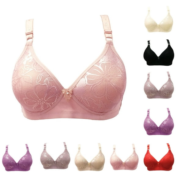 Xunlbb Comfortable Bras for Women, Women Underwear Without Steel Ring Bra Thin And Adjustable Gathered Sexy And Comfortable Bra Everyday Bras