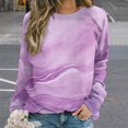 thumbnail image 2 of Colorful Marble Pattern Womens Oversized Sweatshirts Hoodies Crewneck Casual Tops Comfy FallWinter Clothes 2024, 2 of 7