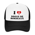 thumbnail image 2 of I Heart Dogue de Bordeaux Dog Love Pets Funny Trucker Hat Baseball Cap, 2 of 5