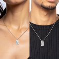 thumbnail image 2 of 14K Solid White Gold Dainty Letter G Initial Name Monogram Dog Tag Necklace Chain Pendant Charm with chain 20inch, 2 of 11