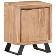 thumbnail image 3 of vidaXL Bedside Cabinet 15.7"x11.8"x19.7" Solid Acacia Wood with Live Edges, 3 of 11