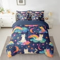 thumbnail image 2 of Erosebridal Kawaii Cat Bedding Sets Twin Size,Cartoon Rainbow Comforter Sets with Sheets,Stars Decor,Reversible,Breathable,7pcs, 2 of 6