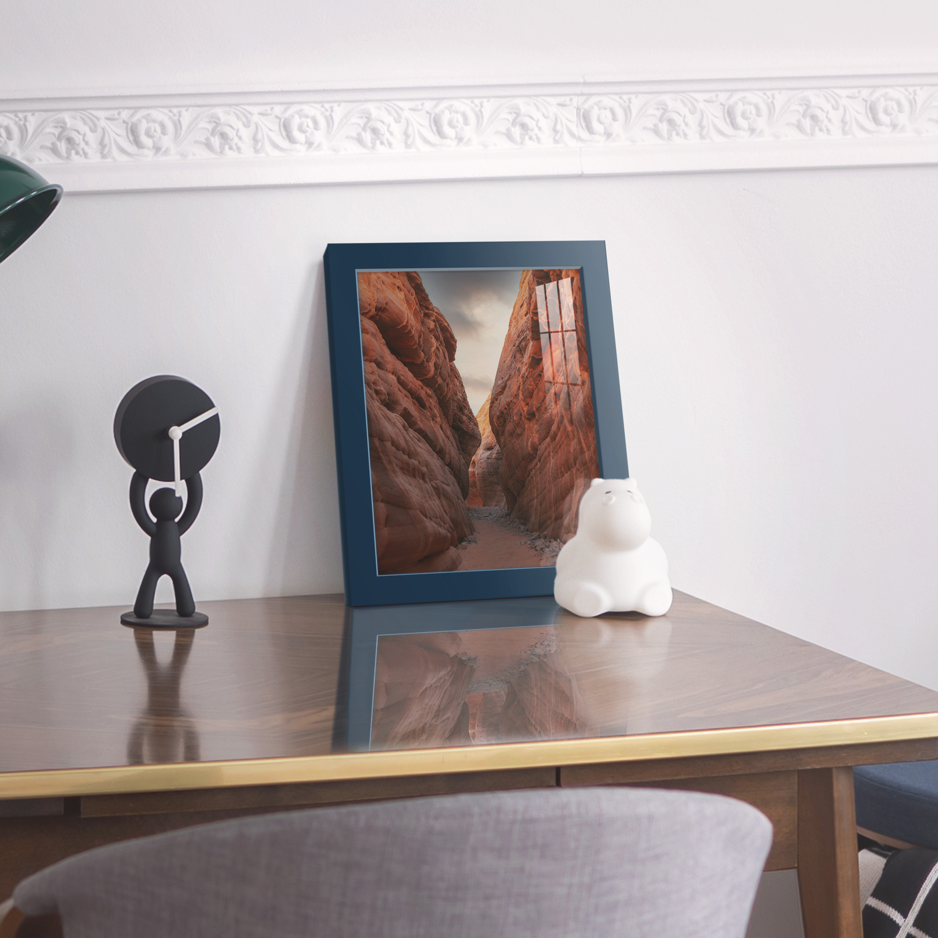 Modern 8 in. x 10 in. Dark Blue Picture Frame (Set of 4)
