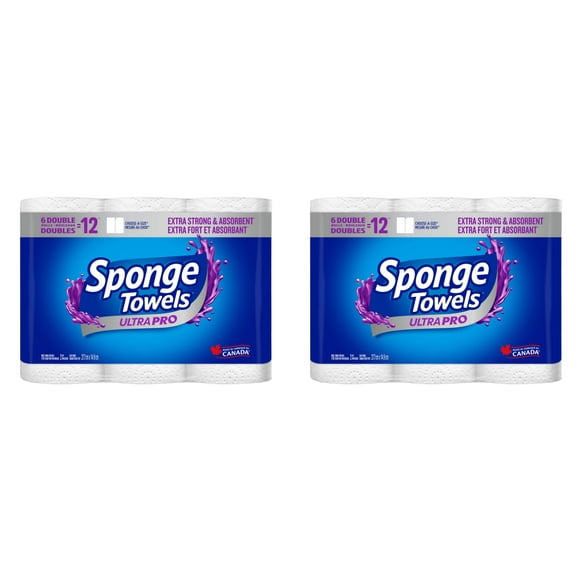 SpongeTowels Utra Pro Double Roll Paper Towel, 6-pk - 2 packs