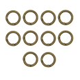 thumbnail image 2 of 10Pcs Round Carabiner Sp Snap Keychain Hook Clip Hanging Accessories Pet Bag Handbag Embellishments - Bronze, 2 of 10