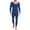 Blue, variant on Men's Thermal Underwear Sets Fleece Lined Base Layer V Neck Long Johns Top Bottom Set