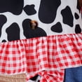 thumbnail image 5 of CAUYDY Toddler Baby Girl Summer Clothes Set Kid Outfits Short Sleeves T-Shirt Tops + Shorts Cute Outfits Set For Kids 18-24 Months 2t 3t 4t 5t 6t 7t (Sizes 3-4 Years,H03-Red), 5 of 9