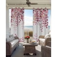 thumbnail image 4 of Pink Eucalyptus Blackout Curtains 63 Inches Length, Botanical Branch Farmhouse Floral Window Treatment Thermal Insulated Drapes for Bedroom Living Room 2 Panels 84x63 Inches, 4 of 8