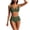 (New53)Army Green, variant on Women's Sexy Slim Fit Loose Solid Color Bikini with Chest Cushion No Steel Support Drawstring Split Swimsuit Set