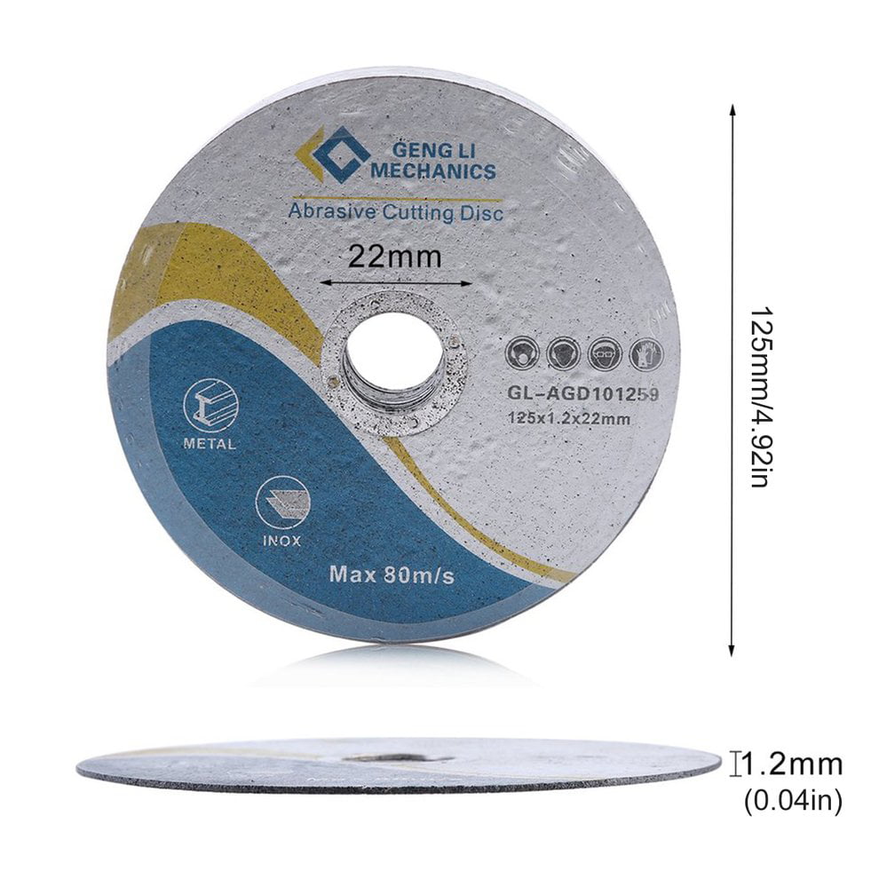 50Pcs 125x1.2x22mm Cutting Grinding Discs For Air Cut-off Grinder Cutoff Blade 