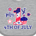 thumbnail image 4 of Inktastic My 1st 4th of July with Stars and Cupcake Boys or Girls Baby Bib, 4 of 4