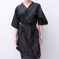 thumbnail image 4 of FRCOLOR Beauty Salon Client Robe Hot Dyeing Spa Smocks Art Hair Products Hair Cape 2pcs Black, 4 of 8