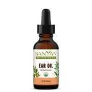 Banyan Botanicals Ear Oil – Organic Herbal Oil Ear Drops with Ashwagandha and Garlic – Soothing and Comforting for The Ears – 1 oz – Non GMO Sustainably Sourced Vegan
