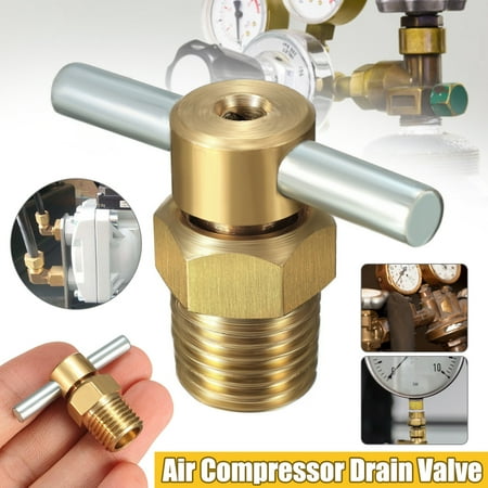 Compressor Part Replacement - 1/4 Inch NPT For Air Compressor Tank Replacement Part Brass Petcock Water Drain Valve New