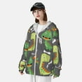 thumbnail image 3 of Kdxio Cartoon Dinosaurs Print Women Men Sun Protection UPF 50+ Jackets Zip Up Long Sleeve Hoodie Hiking Lightweight with Pockets, 3 of 7