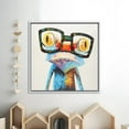 thumbnail image 3 of Fun Animals Poster, Animal Canvas, Rainbow Frog With Glasses Wall Art, Rainbow Frog With Glasses, Modern Art, Colorful Frog Printed Canvas, Canvas Wall Decor - White Framed, 3 of 6