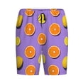 thumbnail image 4 of Wukai Yellow Lemon And Orange Men’s Short Pajama Pants With Pockets Soft Sleep Pj Shorts for Men-Large, 4 of 6