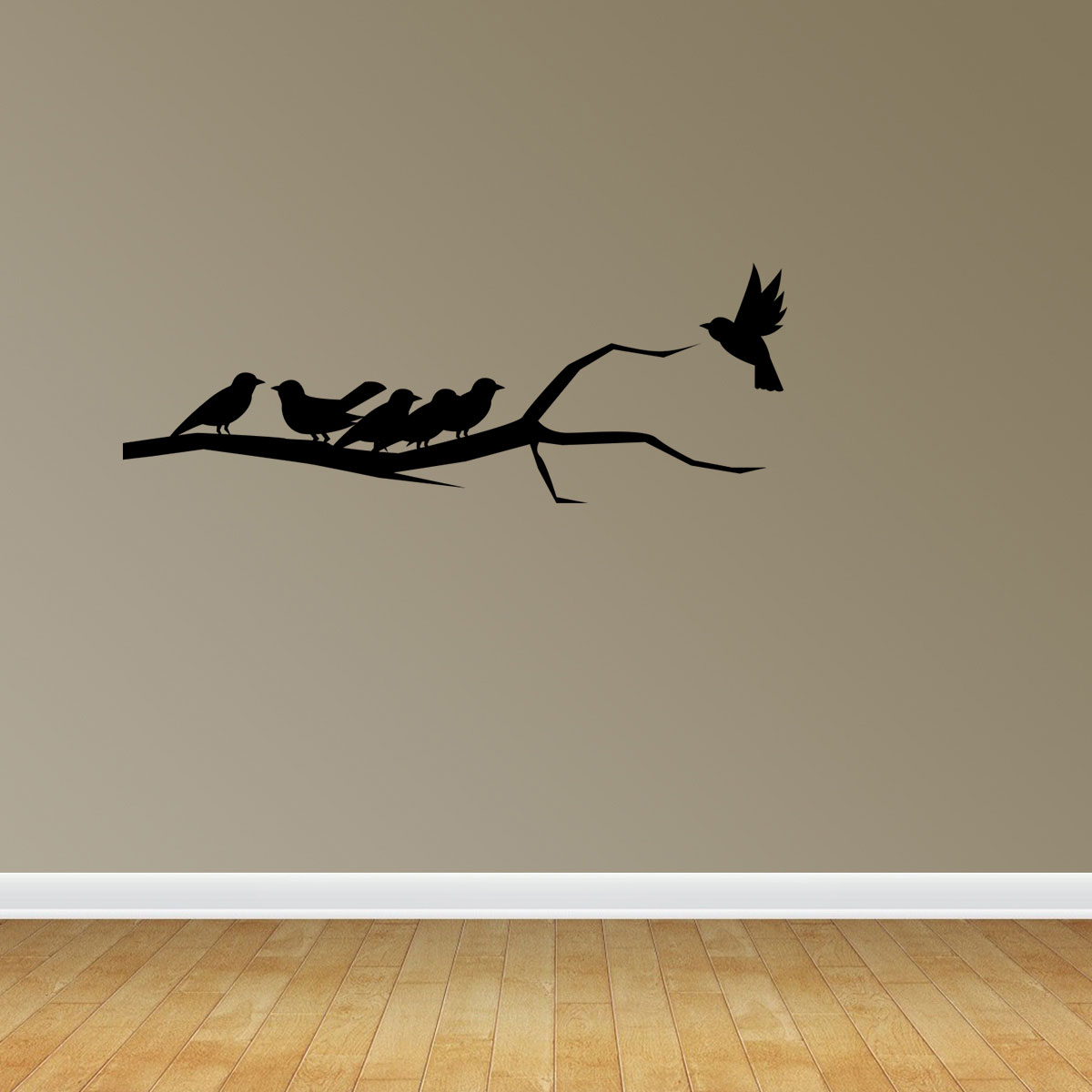Empresal Flock of Birds on a Branch Vinyl Wall Words Decal Sticker Art ...