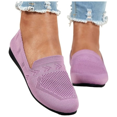 Women s Wide Width Flats Shoes - Casual Comfortable Round Toe Plus Size Ballet Shoes