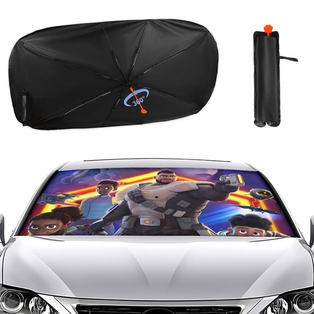Mi Papá el Cazarrecompensas Sombrilla Solar para Auto - Protector de Parabrisas Plegable | Cortina Solar Delantero | Bloqueo UV y Aislamiento de Calor 133x73cm