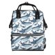 thumbnail image 1 of Easygdp Cute Shark para Bolsa de Bebé de Gran Capacidad con Múltiples Bolsillos, Bolsa de Pañales para Padres, Bolsa de Viaje Organizada y Elegante, 1 of 6