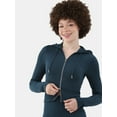 thumbnail image 2 of No Boundaries Seamless Zip Front Hoodie and Leggings Set, 2-Piece, Women's, 2 of 3
