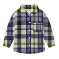 thumbnail image 5 of MKOSPLRT Kids Plaid Shirts Button Down Shirts 6M-8Y Long Sleeve Lapel Collar Fall T Shirts Lightweight Casual Shirts Jacket with Pocket, 5 of 10