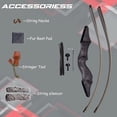 thumbnail image 4 of 60" Takedown Longbow Archery Wooden Archery Bow Included Fur Rest Pad Stringer Tool Tab String Nocks Right Hand for Hunting or Target, 4 of 6