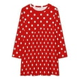 thumbnail image 3 of Chic Medium White and Red Polka Dots Long Sleeved Dress luxury women"s party dress evening prom Women"s summer long dress, 3 of 4