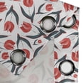 thumbnail image 5 of Ambesonne Floral Grommet Curtain, Vintage Inspired Tulips Art, 50" x 63", Red Green, 5 of 6
