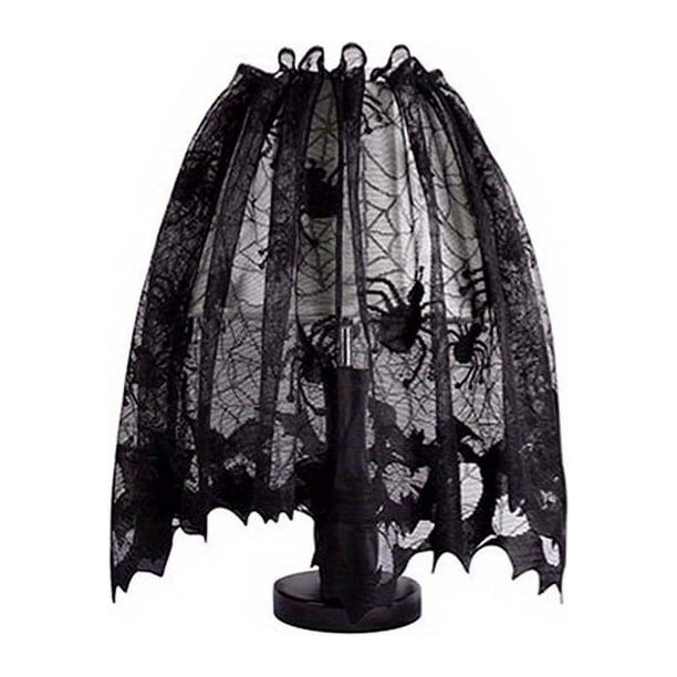 1pc, 5pcs Halloween Decorations Set - Spider Web Table Runner, Fireplace Mantel Scarf, Spiderweb Cobweb Lampshade with 16 3D Bat Stickers - Perfect for Desk, Hallowmas Party Supplies