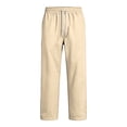 thumbnail image 6 of Mens Baggy Bootcut Sweatpants Wide Leg Flared Stretch Elastic Waist Drawstring Cotton Lounge Workout Casual Pants Yellow XL, 6 of 6