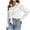 White, variant on Soft Silky Satin Shirts for Women Button Down Collared Blouses Leopard Print Solid Long Sleeve Dressy Casual Tops (XL, White)