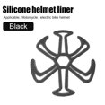 thumbnail image 3 of Bicicleta Motocicleta Eléctrica Almohadilla de revestimiento Ndcxsfigh interior del casco Revestimiento de ventilación universal del casco Silicona (negro), 3 of 6
