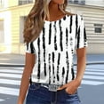 thumbnail image 2 of Turilly Women's Casual T-Shirt Fashionable Printed Short Sleeved Crewneck Graphic Tees Tops, 2 of 4