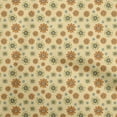 thumbnail image 1 of oneOone Polyester Spandex Yellow Fabric Floral Retro Sewing Craft Projects Fabric Prints By Yard 56 Inch Wide, 1 of 5