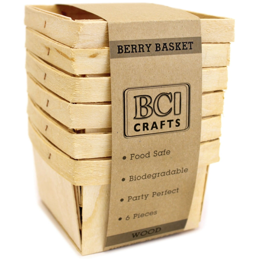 Berry Basket 6/PkgWood