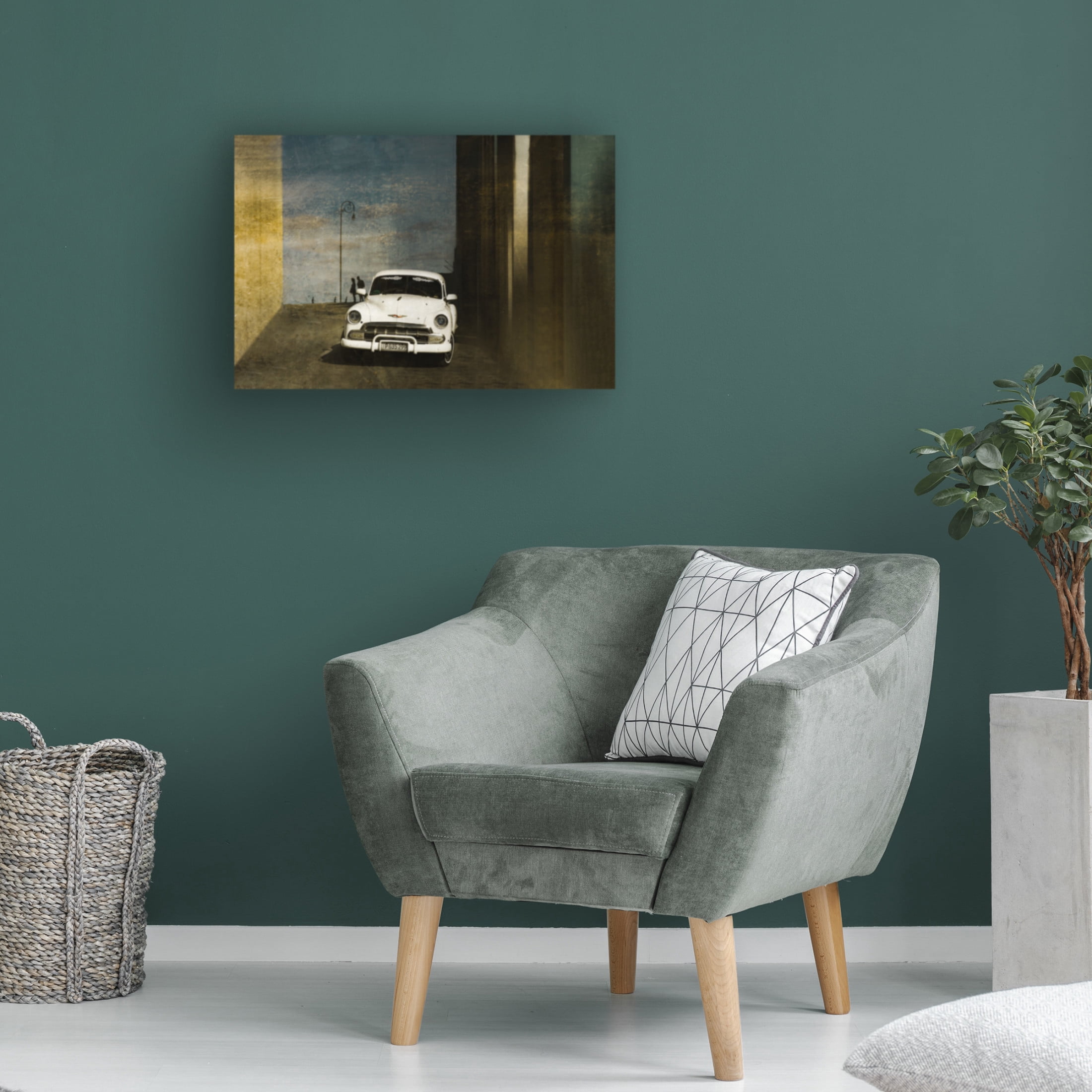 Trademark Fine Art Inge Schuster A White Car In Havanna Canvas Wall Art