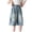 z-260618-1-Blue, variant on Kids Unisex Elastic Waist Cropped Denim Pants Boys Girls Casual Loose Fit Capri Jeans for School 5-15Y