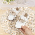 thumbnail image 5 of LIUJUNSHOP Toddler Little Girl Mary Jane Dress Shoes Ballet Flats for Girl Party School Shoes Bowknot Princess Shoes White 2-2.5 Years, 5 of 8