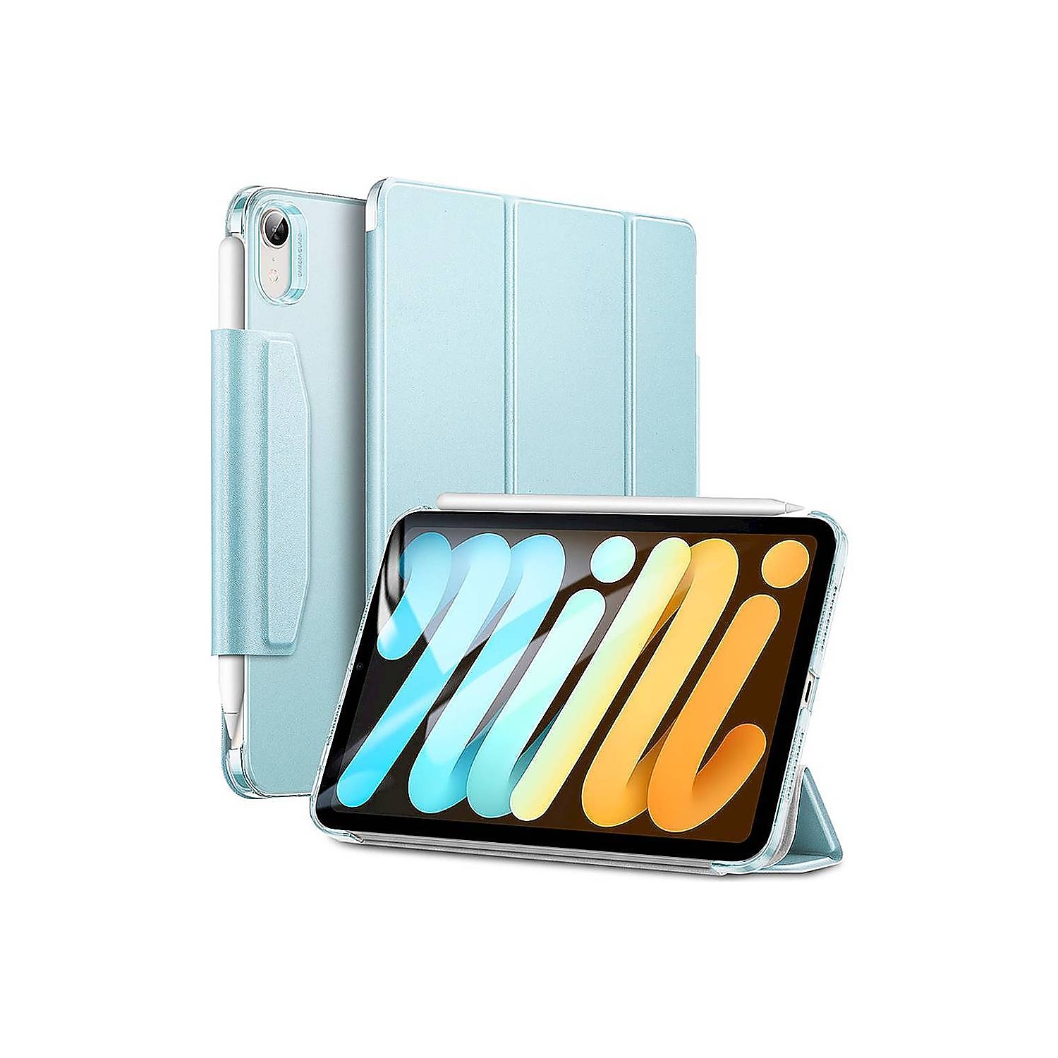 SaharaCase ESR Folio Case for Apple iPad mini A17 Pro & 6th Generation 2021 Aqua (TB00043)