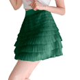 thumbnail image 1 of Falda de verano de malla con cintura alta para mujer: cintura elástica, diseño en forma de A, material de poliéster, talla única para cinturas de 60-102 cm, perfecta para fiestas y para llevar a di, 1 of 4